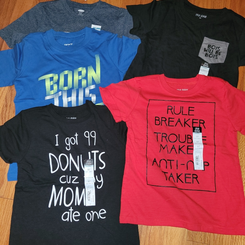 Lot of Boys size 5 t-shirts, NWT